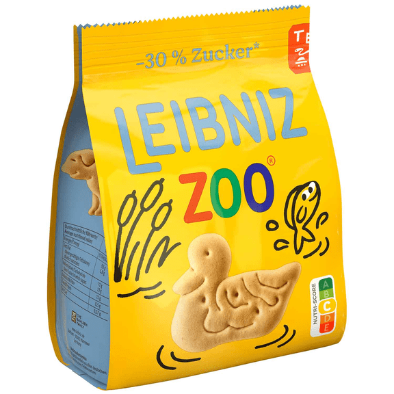 LEIBNIZ butter biscuits ZOO -30% Less Sugar - 125g
