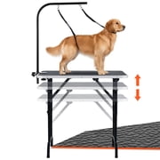 LEIBOU 36'' Height Adjustable23''33.8'' and Foldable Pet Dog Grooming Table with Grooming Arm & 2 Noose for Dog Cat Pet Grooming