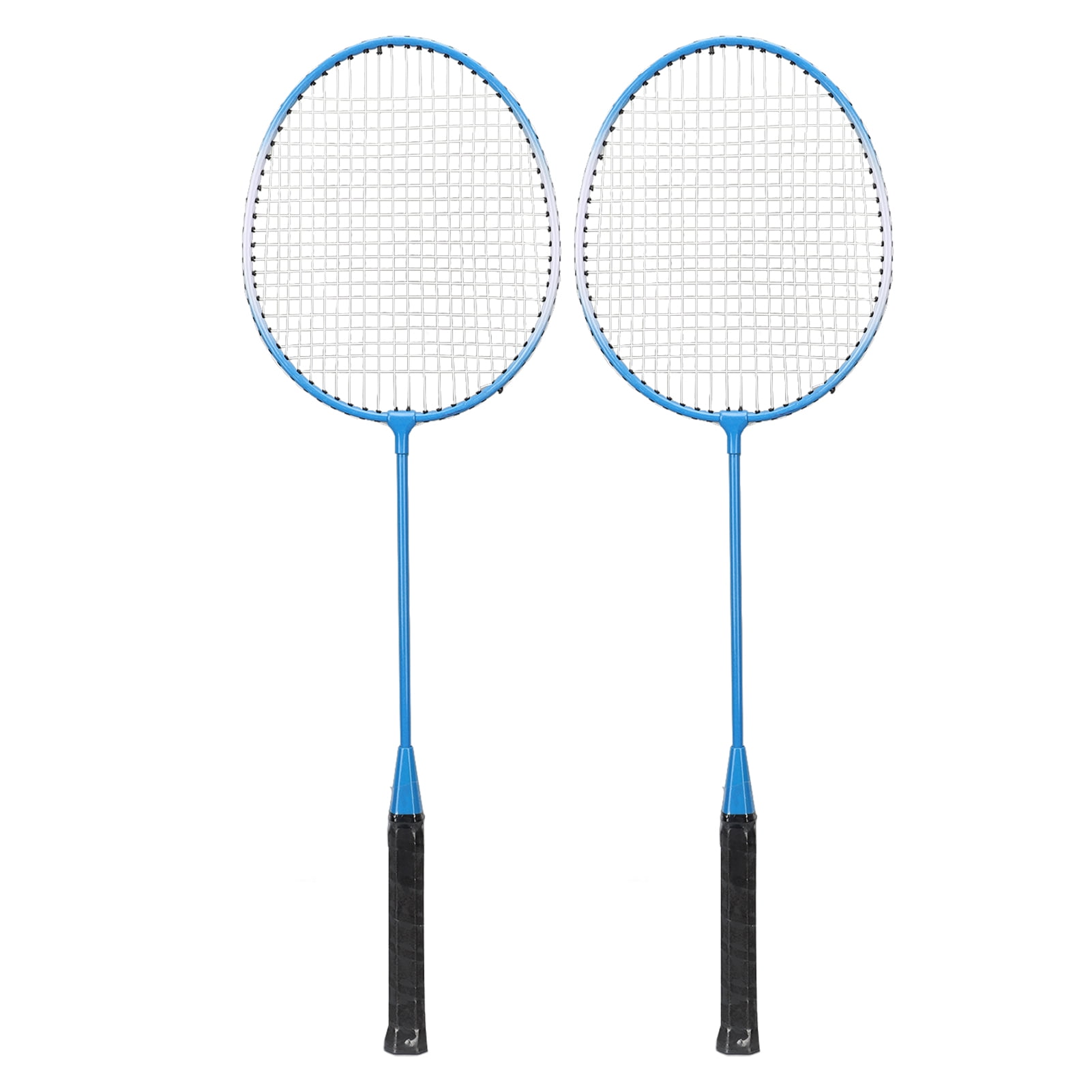 LEIJIAER Starter Portable Grip Handle Badminton Set Head-Heavy for Beginners, 2 People, 2 Piece Set with Comfortable Grip Iron Alloy Racquets Blue 27.16 inches / 69.00 cm