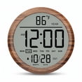 thumbnail image 1 of LEIKE 8" Battery-Operated Digital Wall Clock with Date, Temperature, Auto-DST, NO Blue Light Alarm Clock, Silent Operation for Classroom, 1 of 8