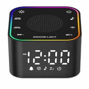 LEIKE Digital Alarm Clock with Sound Machine for Baby Kids Adults, 30 Sounds Sleep Timer for Bedroom