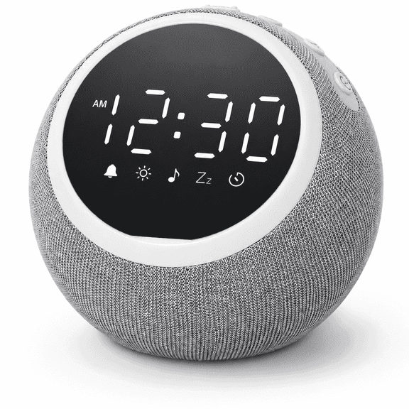 LEIKE Bedroom Alarm Clock with 25 Soothing Sounds, Sleep Timer,Night Light, Snooze, Sound Machine for Baby, Adult, Heavy Sleepers