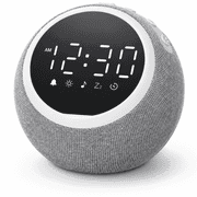 LEIKE Alarm Clock with Sound Machine for Bedroom, White Noise Machine for Sleeping Adults, 25 Soothing Sounds, Night Light, Sleep Timer, Snooze, Gentle Wake Alarm Clock