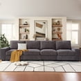 thumbnail image 1 of LEISLAND 128" Sectional Couches for Living Room, Modular Deep Seat Sofa Couch with Storage, Modern Big Couches and Sofas with Low-Back Cushion and Detachable Cover(Dark Grey), 1 of 7