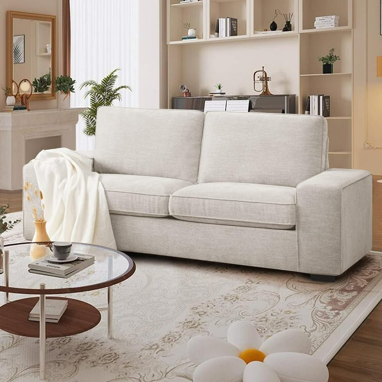 Beige loveseat sofa discount