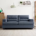 thumbnail image 1 of LEISLAND Modern Sofas for Living Room, 2 Seater Sofa Loveseat with Charging Port, Small Couches for Small Spaces, Blue Sofa with Removable Cushion, Detachable Cover(Blue), 1 of 7