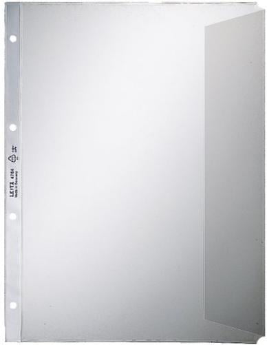 LEITZ® Prospekthülle, PP, rechts offen mit Klappe, 4fach Lochung, A4, 0,12 mm, farblos (50 Stüc