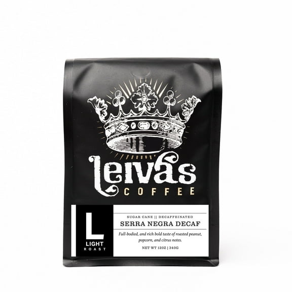 Leivas Decaf Whole Bean Coffee (8oz), Guatemalan Light Roast Beans  Serra Negra Organic Decaf Coffee Beans w/ Roasted Peanut, Popcorn & Citrus Notes, Perfect for Drip Coffee
