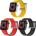 thumbnail image 1 of LEIXIUER 1/2/3Pack Adjustable Nylon Sport Loop for Apple Watch Bands 49mm 45mm 44mm 40mm 41mm 38mm 42mm for Women Men, Elastic Braided Velcro Bands Wristbands for iWatch Series 8 7 SE 6 5 4 3 2 1, 1 of 11