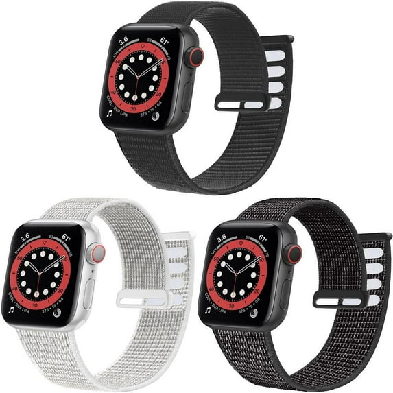 LEIXIUER 1/2/3Pack Adjustable Nylon Sport Loop for Apple Watch Bands 49mm 45mm 44mm 40mm 41mm 38mm 42mm for Women Men, Elastic Braided Velcro Bands Wristbands for iWatch Series 8 7 SE 6 5 4 3 2 1