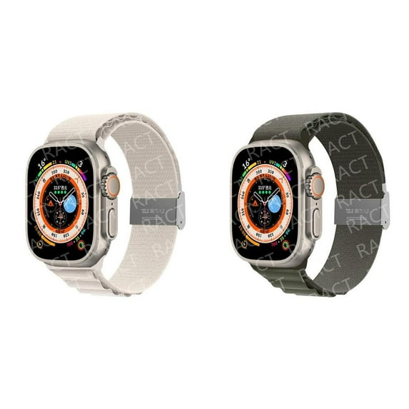 LEIXIUER 1/2/3Pack Alpine Loop Nylon Bands Compatible with Apple Watch Bands Ultra 49mm 45mm 44mm 42mm 41mm 40mm 38mm Men Women Adjustable Sport Loop Wristband Replacement iWatch Series 8 7 SE 6 5 4 3
