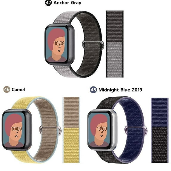 LEIXIUER 1/2/3Pack Nylon Sport Loop Band for Apple Watch Bands 44mm 45mm 38mm 40mm 41mm 42mm 49mm Women Men, Adjustable Braided Velcro Wristbands Replacement for iWatch Series Ultra 8 7 6 SE 5 4 3 2 1