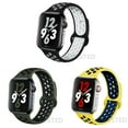 thumbnail image 1 of LEIXIUER 1/2/3Pack Silicone Sport Band Compatible with Apple Watch Bands 45mm 44mm 40mm 38mm 41mm 42mm 49mm Adjustable Breathable Strpa for iWatch Series 9 8 7 SE 6 5 4 3 2 1 Ultra, 1 of 8