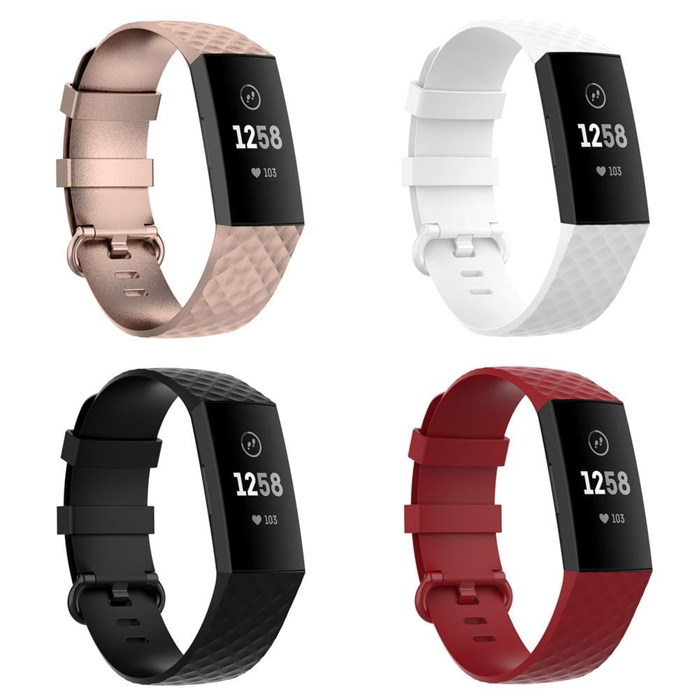 Cinturino In Tessuto Witzon Per Fitbit Charge 4/3/SE, Quadri Rossi E Bianchi, Taglia S