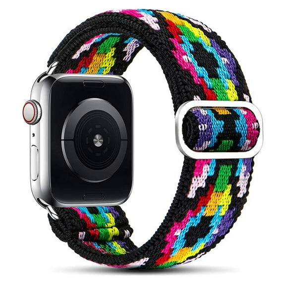 LEIXIUER (1Pack/4Pack) Solo Loop Band for Apple Watch Bands 45mm 40mm 38mm 44mm 49mm 42mm 41mm Elastic Adjustable Nylon Sport Scrunchie Strap Accessories for iWatch Series Ultra 8 7 6 5 4 3 2 1 Nike