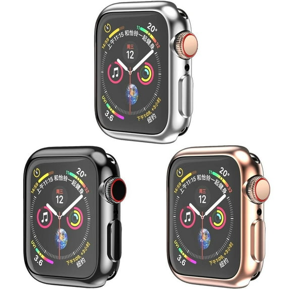 LEIXIUER 2/3/4 Pack Soft Case Cover Compatible with Apple Watch Case 41mm 40mm 38mm 45mm 44mm 42mm TPU Shell Protector Bumper Covers Replacement iWatch Series 9 8 7 6 SE 5 4 3 2 1