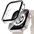 thumbnail image 1 of LEIXIUER 2/4Pack Hard Waterproof Cover Compatible with Apple Watch Case 45mm 44mm 41mm 40mm Accessories Tempered Glass Shell Protector Bumper Shockproof Case for iWatch Series 9 8 7 SE 6 5 4, 1 of 12