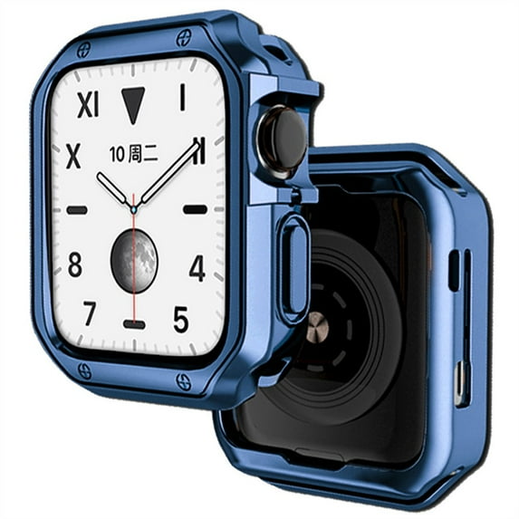 LEIXIUER 2 Pack TPU Cover Case Compatible with Apple Watch 45mm/41mm 44mm/40mm/42mm/38mm bumper Accessories Screen Protector iWatch Series 8 6 5 4 3 SE 7 - rose pink