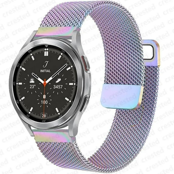 LEIXIUER 20mm 22mm Band for Samsung Galaxy Watch 6 5 4 44mm 40mm/ 6 4 Classic 43mm 47mm 46mm 42mm/Galaxy 5 Pro 45mm/Active 2 Galaxy watch 46mm watch 3 45mm Magnetic Loop Stainless Steel Metal Band