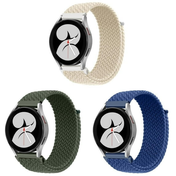 LEIXIUER 20mm 22mm Braided Bands for Samsung Galaxy Watch 4/5 Band 44mm 40mm/Classic 46mm 42mm/Active 2, 22mm Nylon Loop Wristband Strap for Samsung Watch 5 pro 45mm/3/Gear s3 frontier bands