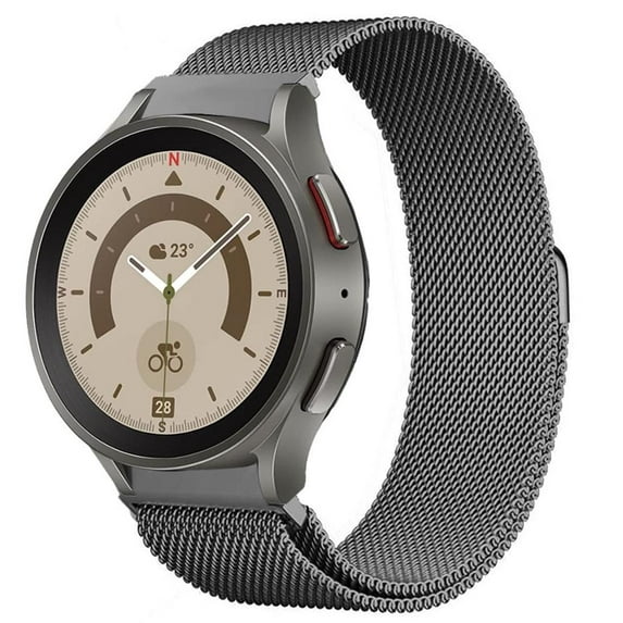 LEIXIUER 20mm Stainless Steel Metal Milanese Loop Wristbands Compatible with Samsung Galaxy Watch 6 5 4 44mm 40mm/ Samsung Galaxy Watch 4 6 Classic 42mm 46mm 43mm 47mm/ samsung Galaxy watch 5 Pro 45mm