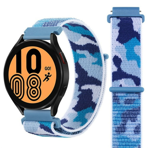 LEIXIUER 22mm Soft Nylon Camouflage Watch Bands Compatible for Samsung Galaxy Watch 46mm/Samsung Galaxy Watch 3 45mm/Gear S3 Frontier/Classic,Sport Strap Wristband Replacement Bracelet,Blue