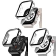 thumbnail image 1 of LEIXIUER 3 Pack 6 Pack Hard PC Tempered Glass Watch Case for Apple Watch 40mm 44mm 38mm 45mm 41mm 42mm Women Men, Accessories Shockproof Bumper Case for iWatch Apple Series 8 7 SE 6 5 4 3 2 1, 1 of 7
