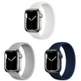 thumbnail image 1 of LEIXIUER 3 Pack Silicone Solo Loop for Apple Watch Bands 45mm 44mm 40mm 41mm 42mm Men Women Elastic Belt Silicone Bracelet iWatch Series Ultra 5/4/3/SE/6/7/8 Bands, 1 of 6