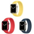 thumbnail image 1 of LEIXIUER 3 Pack Silicone Solo Loop for Apple Watch Bands 45mm 44mm 40mm 41mm 42mm Men Women Elastic Belt Silicone Bracelet iWatch Series Ultra 5/4/3/SE/6/7/8 Bands, 1 of 6