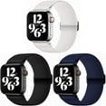 thumbnail image 1 of LEIXIUER 3Pack Stretchy Strap Compatible with Apple Watch Bands 38mm 40mm 41mm 45mm 44mm Ultra 49mm 42mm Women Men, Nylon Loop Braided Wrist Adjustable Wristbands for iWatch Series 9 8 7 SE 6 5 4 3 2, 1 of 14