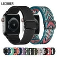 thumbnail image 1 of LEIXIUER Adjustable Braided Elastic Nylon Wristband, Compatible with Apple Watch Serie, 1 of 9