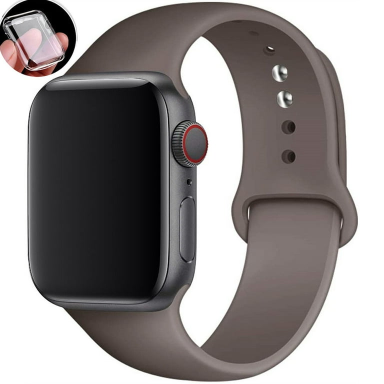 LEIXIUER Band for Apple Watch Bands 38mm with Case Clear Silicone