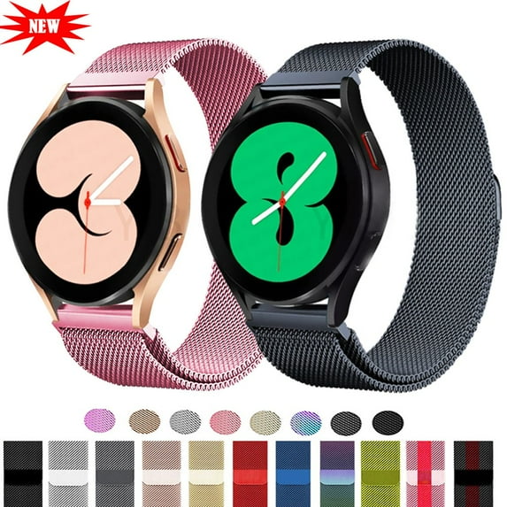 LEIXIUER Bands Samsung Galaxy Watch 5/ 5 pro/ Galaxy Watch 4 40mm 44mm/Watch 4 Classic 46mm 42mm/Active 2/Watch 42mm/Watch 3 41mm/Active 40mm Bands, 20mm Stainless Steel Mesh Loop Womens Man Strap