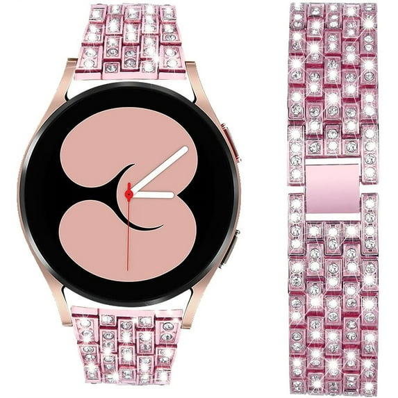 LEIXIUER Bands for Samsung Galaxy Watch 5/pro/4 44mm 40mm/Classic/46mm/42mm/Active 2 Gear S3 Metal Diamond Bracelet 22mm 20mm Watch Band