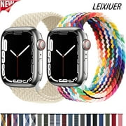 LEIXIUER Braided Solo Loop Compatible with Apple Watch Bands 41mm 40mm 38mm ultra 49mm 45mm 44mm 42mm Nylon Sport Braided Loop Wristbands Replacement iWatch Series 9 8 7 se 6 5 4 3 2 1 Women Men