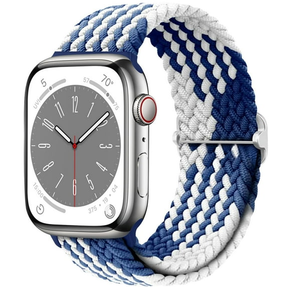 LEIXIUER Braided Solo Loop Compatible with Apple Watch Bands iWatch Band 41mm 40mm 38mm 49mm 45mm 44mm 42mm Women Men, Adjustable Stretchy Nylon Strap for iWatch Series 9 8 7 6 SE 5 4 3 2 1 Ultra