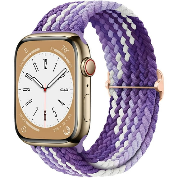 LEIXIUER Braided Solo Loop Compatible with Apple Watch Bands iWatch Band 41mm 40mm 38mm 49mm 45mm 44mm 42mm Women Men, Adjustable Stretchy Nylon Strap for iWatch Series 9 8 7 6 SE 5 4 3 2 1 Ultra