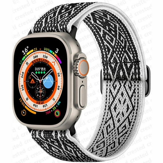 LEIXIUER Compatible with Apple Watch Bands 38mm 40mm 41mm 42mm 44mm 45mm 49mm,Stretchy Solo Loop Braided Elastics Nylon Strap Women Men for iWatch Series 9/8/7/6/5/4/3/2/1 SE/Ultra/Ultra 2