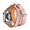 thumbnail image 1 of LEIXIUER Compatible with Apple Watch Bands 41mm 40mm 38mm 49mm 45mm 44mm 42mm, Double Tour Wristbands Genuine Leather Bands Replacement iwatch Series 9 8 7 se 6 5 4 3 2 1 ultra Strap, 1 of 10