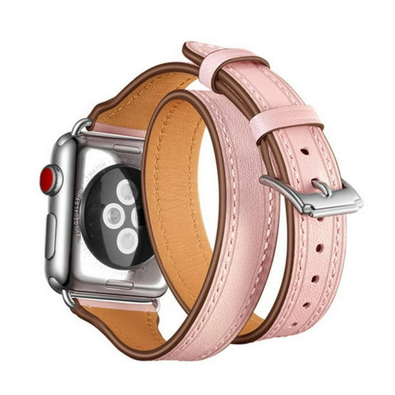 LEIXIUER Compatible with Apple Watch Bands 41mm 40mm 38mm 49mm 45mm 44mm 42mm, Double Tour Wristbands Genuine Leather Bands Replacement iwatch Series 9 8 7 se 6 5 4 3 2 1 ultra Strap