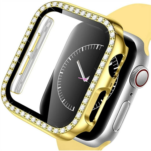 LEIXIUER Compatible with Apple Watch Case 38mm Series 3/2/1 Bling Rhinestone Compatible with Apple Watch Protective Case Bumper Frame Screen Protector Case Cover for Women Girl iWatch Series 38mm