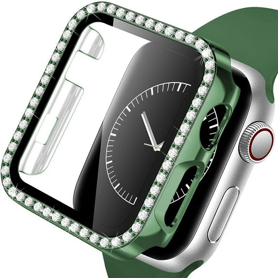 LEIXIUER Compatible with Apple Watch Case 38mm Series 3/2/1 Bling Rhinestone Compatible with Apple Watch Protective Case Bumper Frame Screen Protector Case Cover for Women Girl iWatch Series 38mm