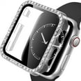 thumbnail image 1 of LEIXIUER Compatible with Apple Watch Case 42mm Series 3/2/1 Bling Rhinestone Compatible with Apple Watch Protective Case Bumper Frame Screen Protector Case Cover for iWatch Series 42mm, 1 of 6