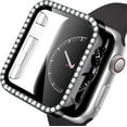 thumbnail image 1 of LEIXIUER Compatible with Apple Watch Case 42mm Series 3/2/1 Bling Rhinestone Compatible with Apple Watch Protective Case Bumper Frame Screen Protector Case Cover for iWatch Series 42mm, 1 of 6