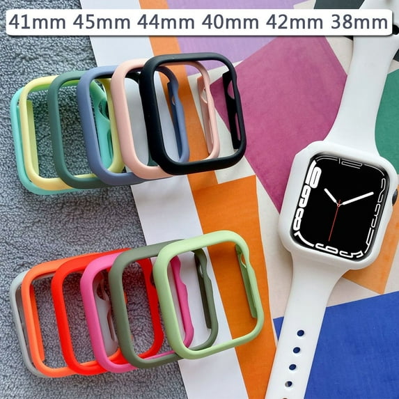 LEIXIUER Compatible with Apple Watch Cases 45mm 40mm 38mm 41mm 44mm 42mm , Hard PC Bumper Protectors Cover Accessories for Apple Watch Series 7 45 mm Series 6 5 4 3 2 1