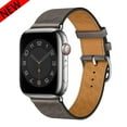 thumbnail image 1 of LEIXIUER Compatible with Apple Watch Leather Band 45mm 44mm 40mm 49mm 41mm 38mm 42mm for Adjustable Calfskin Leather Watch Stap Quick Release Wristbands for iWatch Series Ultra SE 8 7 6 5 4 3 2 1, 1 of 5