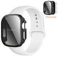 thumbnail image 1 of LEIXIUER Compatible with Apple Watch Silicone Sport Bands iWatch Series Band 49mm 45mm 44mm 41mm 40mm and Hard Privacy Screen Protectors Case Cove Apple Watch Series 9 8 7 SE 6 5 4 Ultra 2 Women Men, 1 of 12