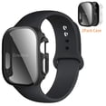 thumbnail image 1 of LEIXIUER Compatible with Apple Watch Silicone Sport Bands iWatch Series Band 49mm 45mm 44mm 41mm 40mm and Hard Privacy Screen Protectors Case Cove Apple Watch Series 9 8 7 SE 6 5 4 Ultra 2 Women Men, 1 of 12