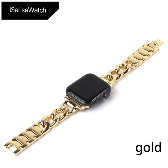 LEIXIUER Cuban Link Strap for Apple Watch Bands 38mm 42mm 41mm 45mm iWatch Series 3 2 Stainless Steel Metal Bracelet Apple Watch Series 6 5 7 SE 4 44mm 40mm