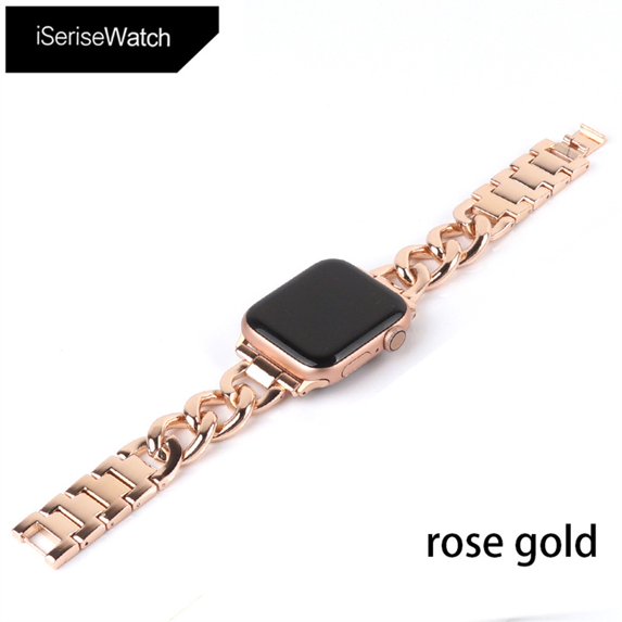 LEIXIUER Cuban Link Strap for Apple Watch Bands 38mm 42mm 41mm 45mm iWatch Series 3 2 Stainless Steel Metal Bracelet Apple Watch Series 6 5 7 SE 4 44mm 40mm